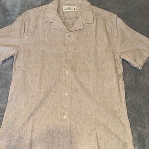 Abercrombie & Fitch Tan Casual Button Down Shirt